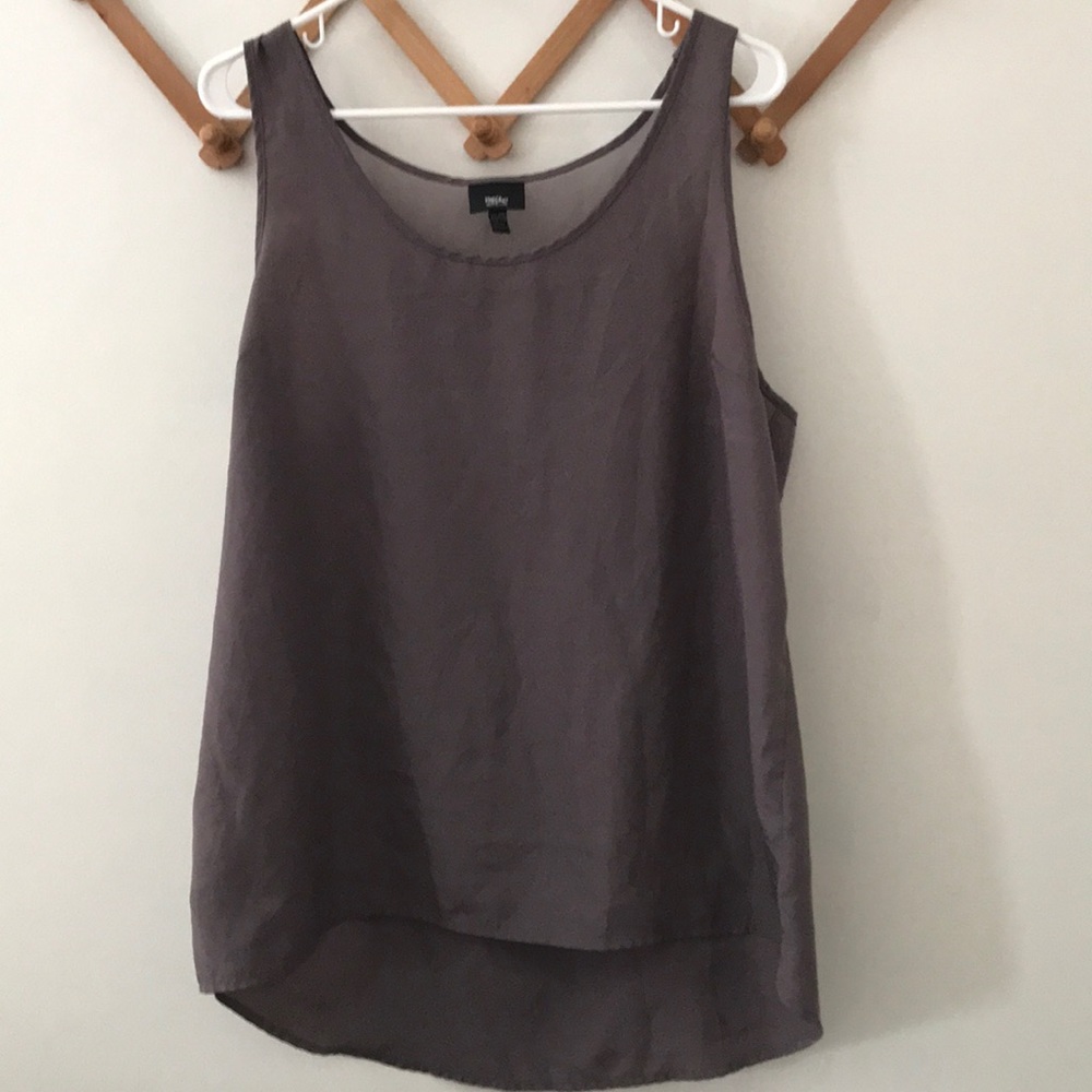 Grey silk tank Mossimo